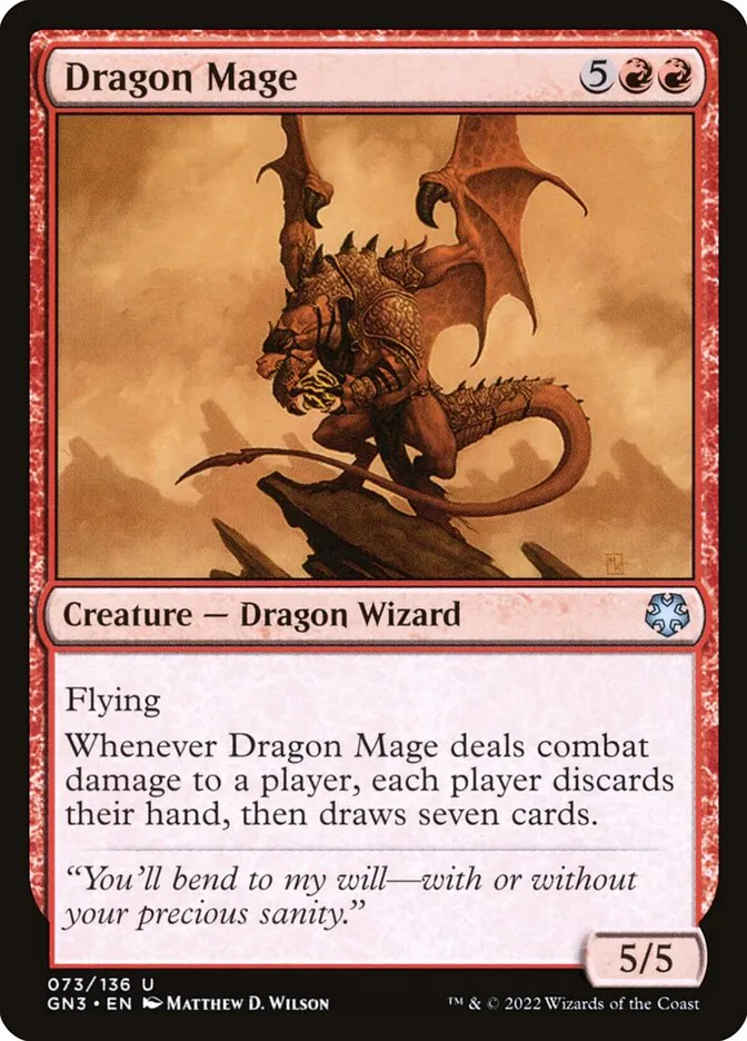 2022 Game Night: Free-for-All Dragon Mage #73 uncommon card image