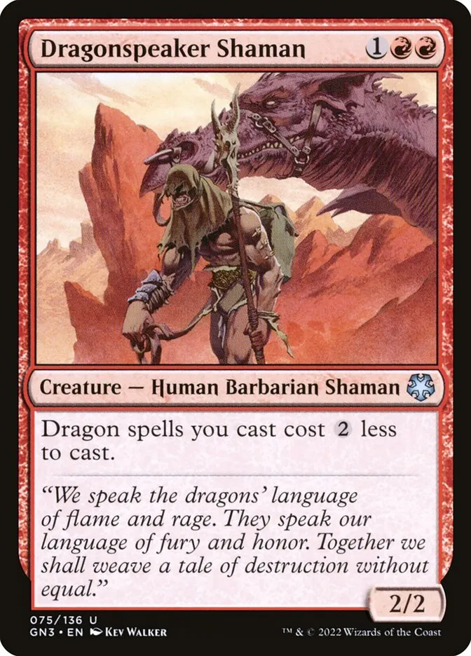 2022 Game Night: Free-for-All Dragonspeaker Shaman #75 uncommon card image