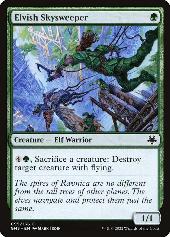 2022 Game Night: Free-for-All Elvish Skysweeper #95 common card image