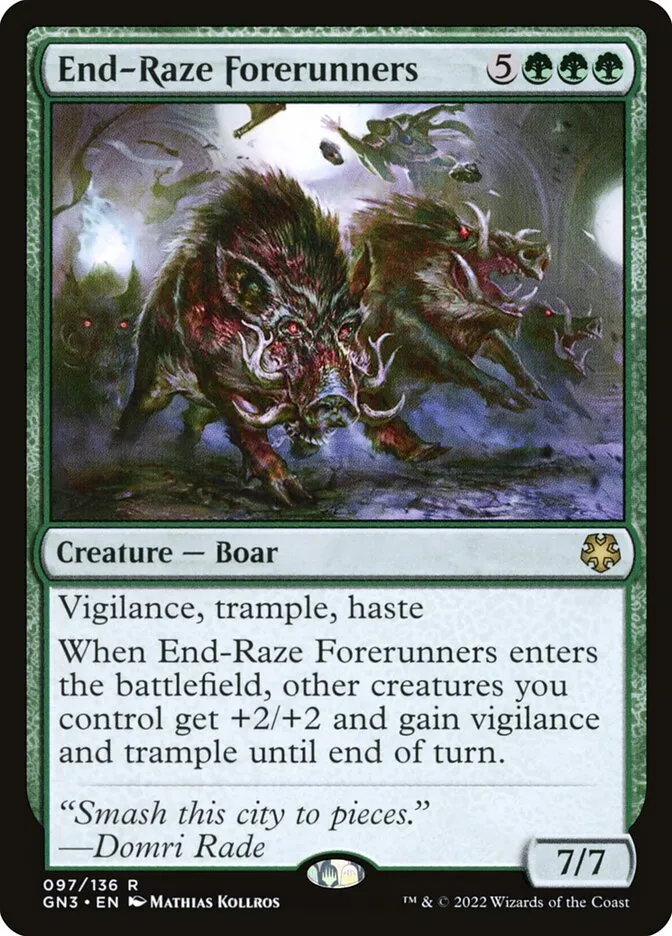 2022 Game Night: Free-for-All End-Raze Forerunners #97 rare card image