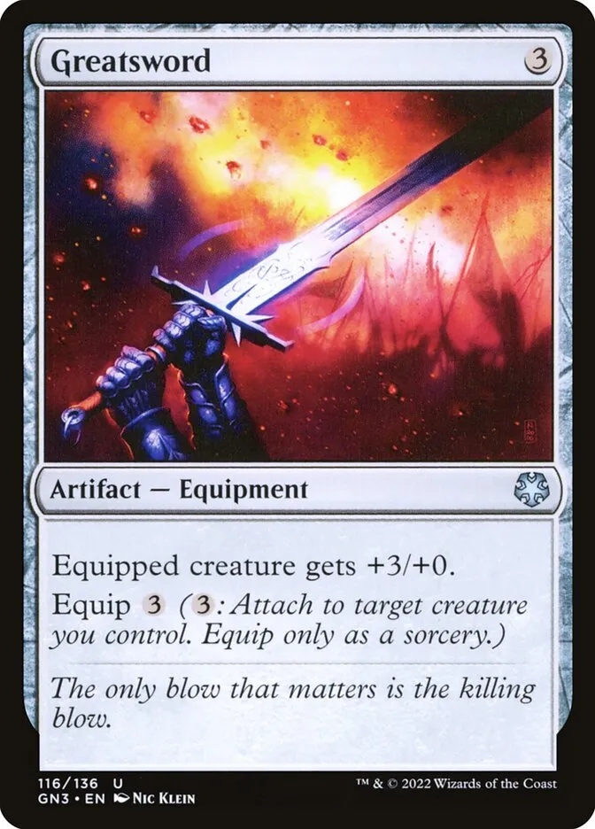 2022 Game Night: Free-for-All Greatsword #116 uncommon card image