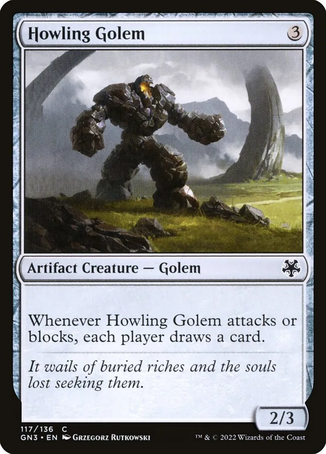 2022 Game Night: Free-for-All Howling Golem #117 common card image