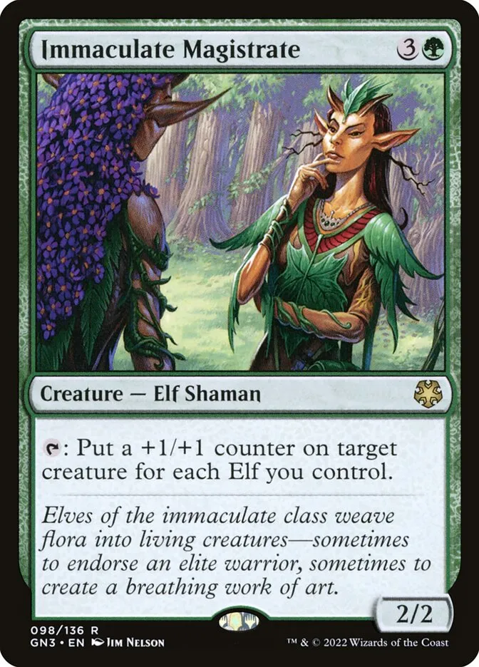 2022 Game Night: Free-for-All Immaculate Magistrate #98 rare card image