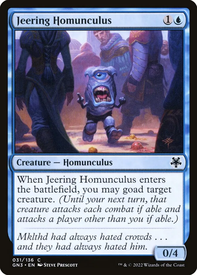 2022 Game Night: Free-for-All Jeering Homunculus common #31 common card image