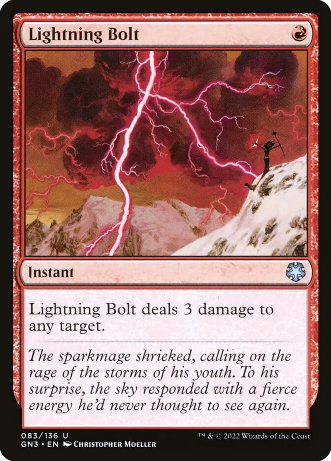 2022 Game Night: Free-for-All Lightning Bolt #83 uncommon card image