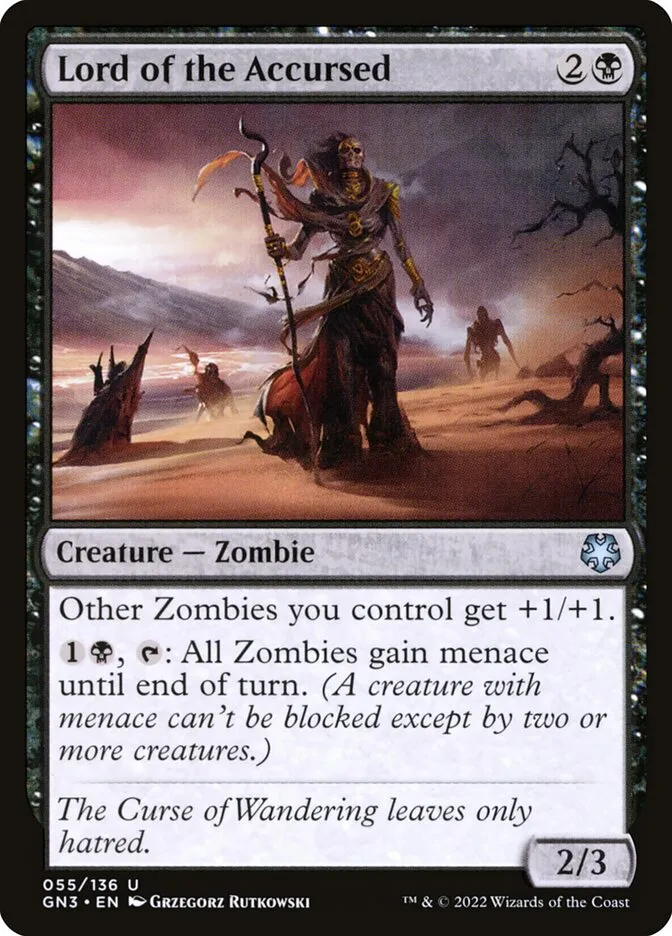 2022 Game Night: Free-for-All Lord of the Accursed #55 uncommon card image