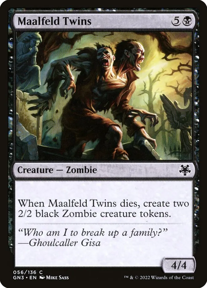 2022 Game Night: Free-for-All Maalfeld Twins #56 common card image