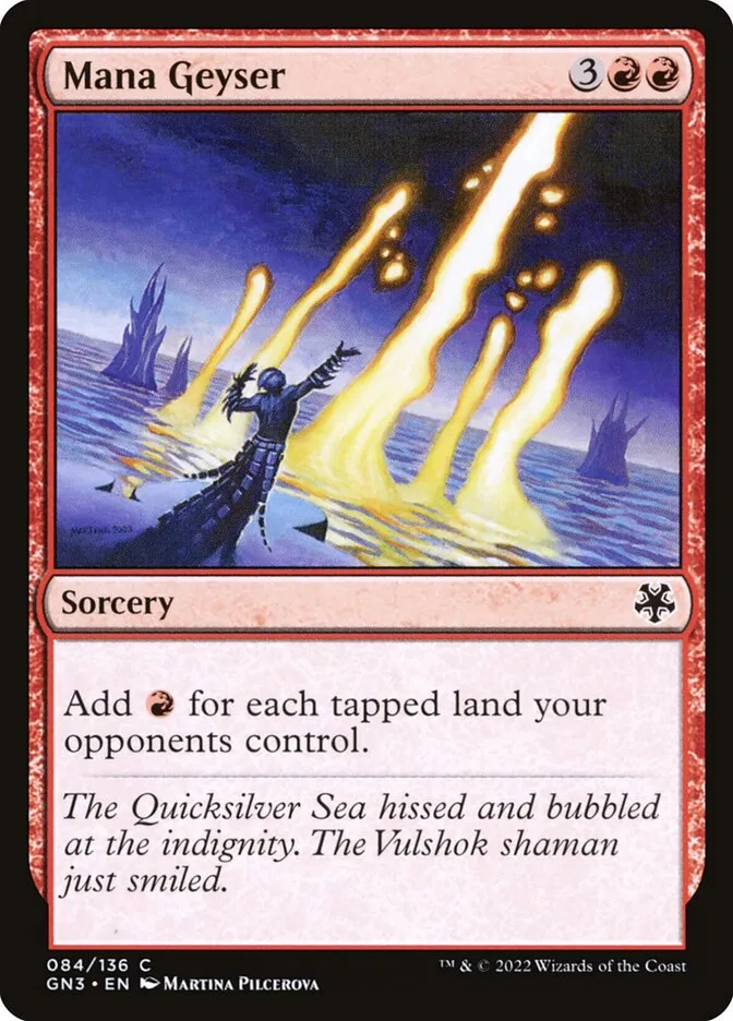 2022 Game Night: Free-for-All Mana Geyser #84 common card image