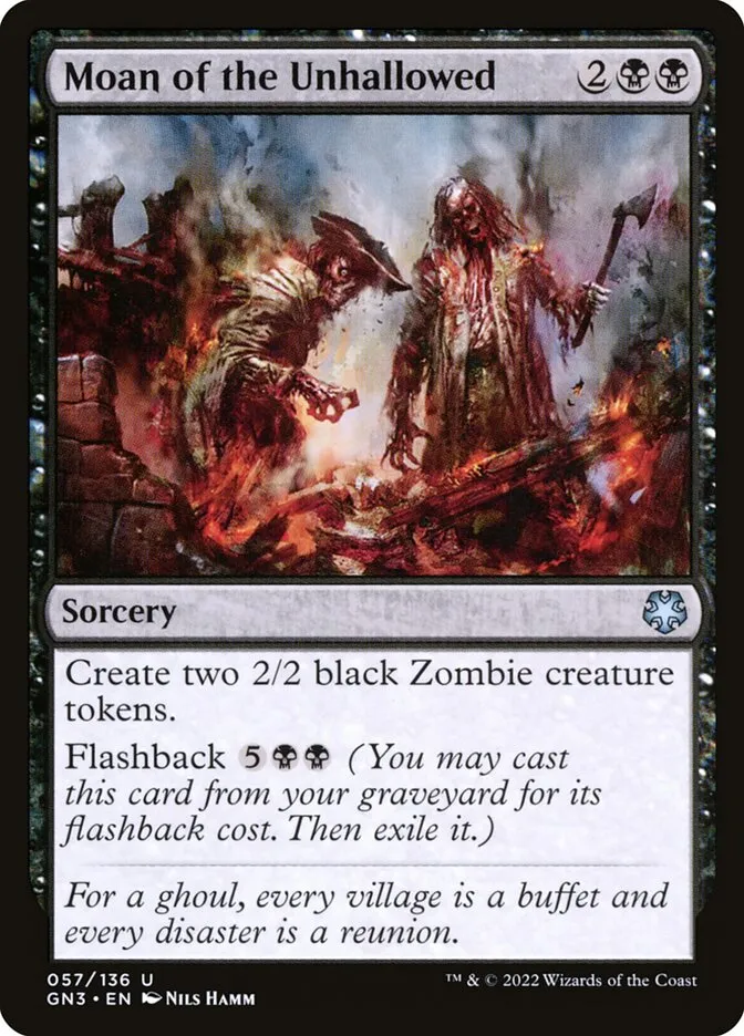 2022 Game Night: Free-for-All Moan of the Unhallowed #57 uncommon card image
