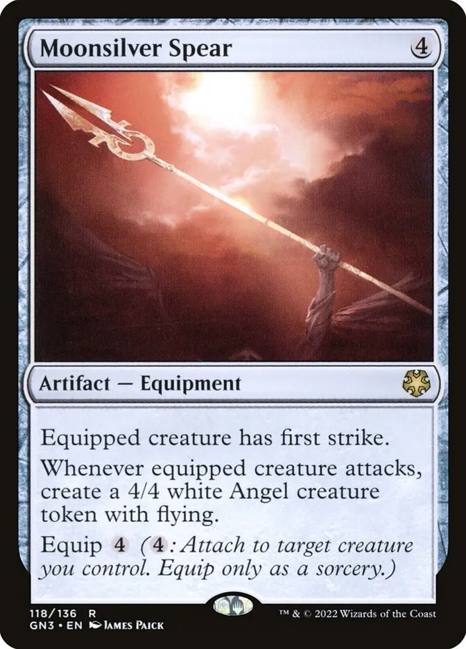 2022 Game Night: Free-for-All Moonsilver Spear #118 rare card image