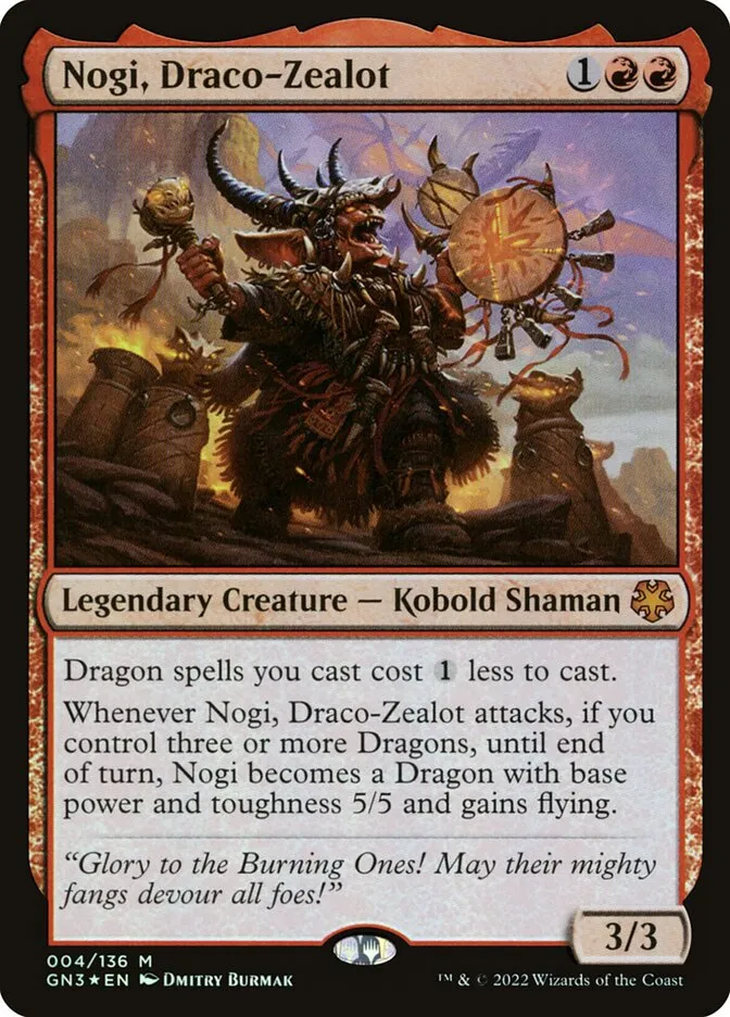 2022 Game Night: Free-for-All Nogi, Draco-Zealot mythic #4 mythic card image