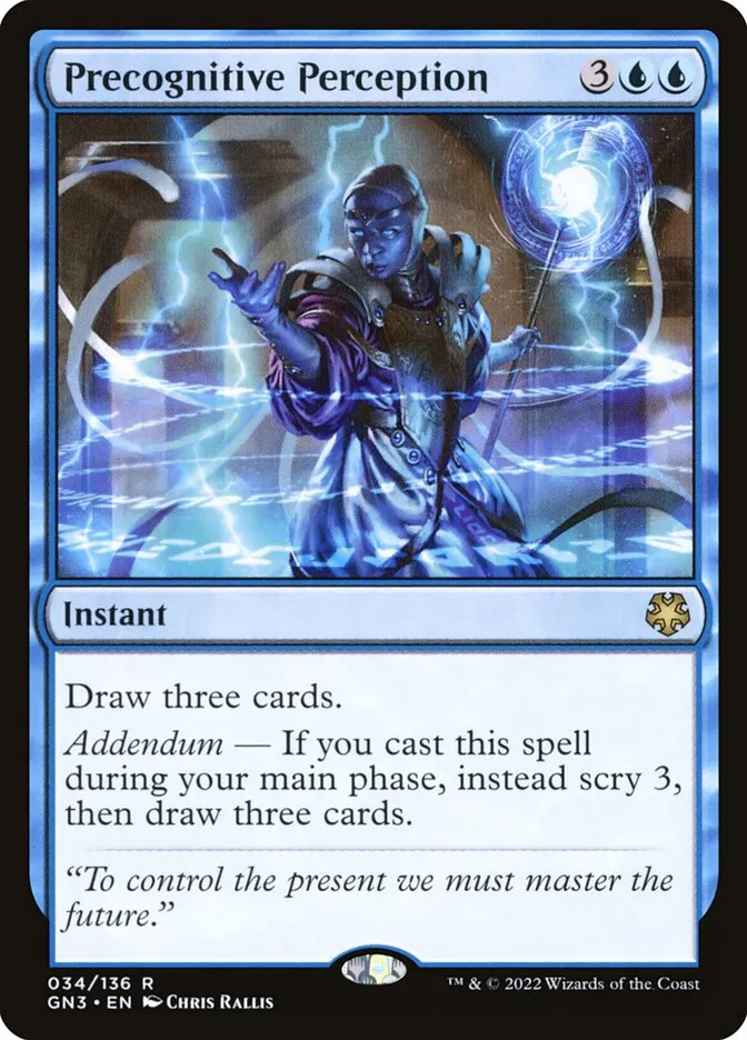 2022 Game Night: Free-for-All Precognitive Perception rare #34 rare card image