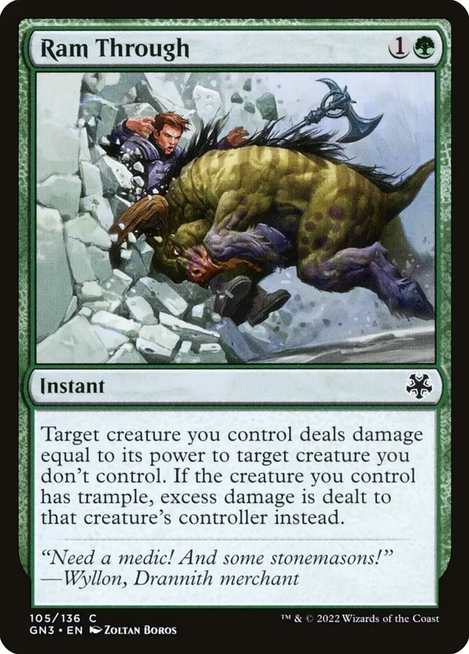 2022 Game Night: Free-for-All Ram Through common #105 common card image