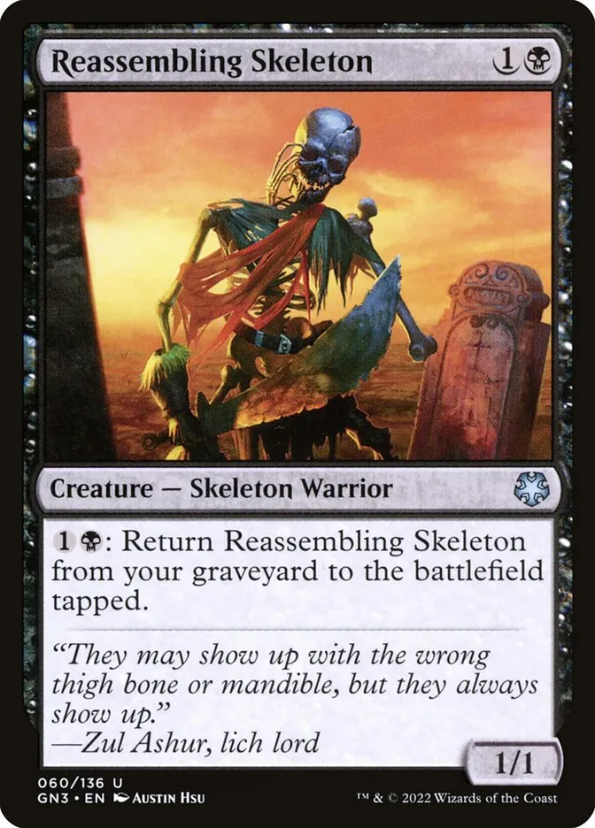 2022 Game Night: Free-for-All Reassembling Skeleton uncommon #60 uncommon card image