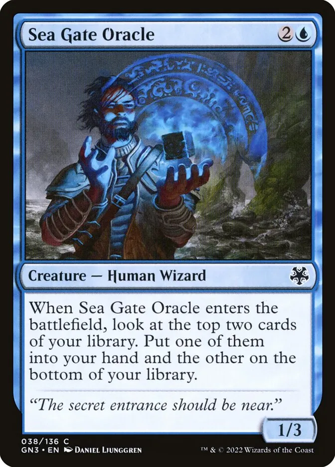 2022 Game Night: Free-for-All Sea Gate Oracle common #38 common card image