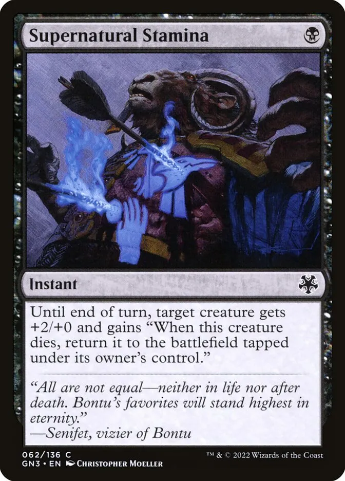 2022 Game Night: Free-for-All Supernatural Stamina #62 common card image