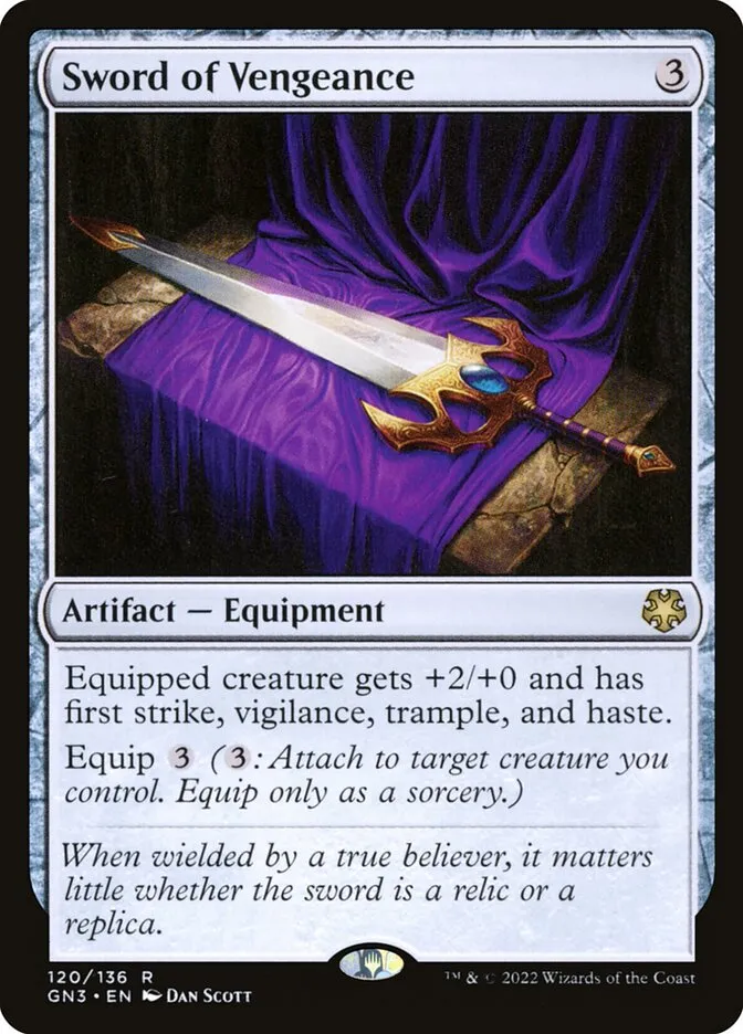 2022 Game Night: Free-for-All Sword of Vengeance #120 rare card image
