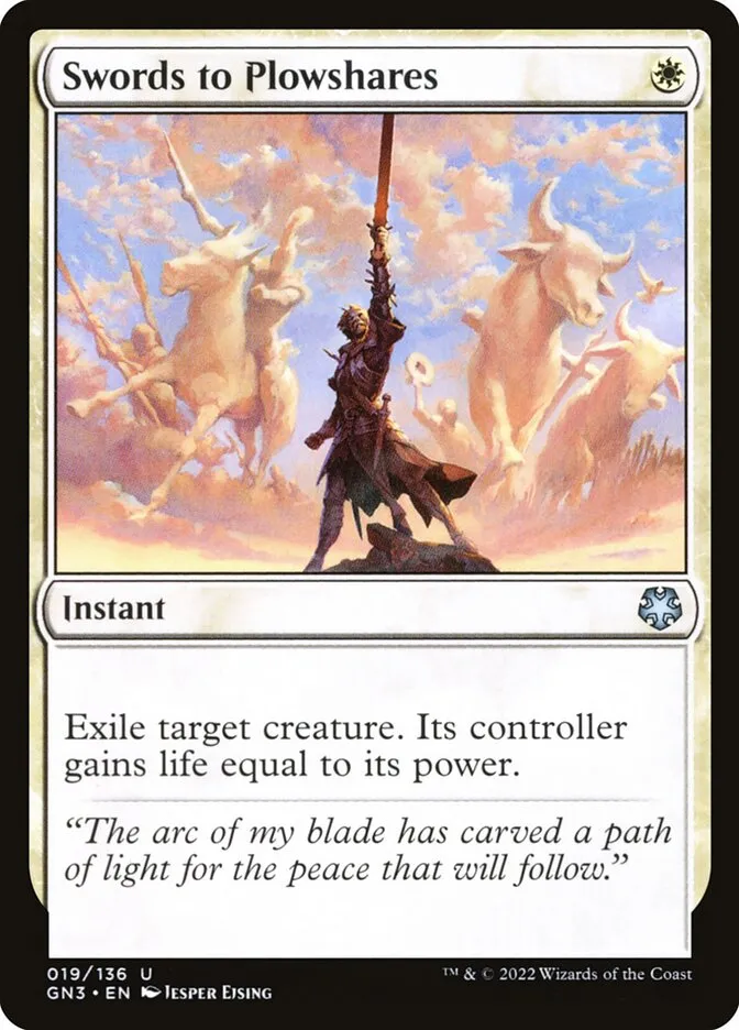 2022 Game Night: Free-for-All Swords to Plowshares uncommon #19 uncommon card image