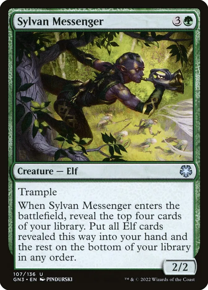 2022 Game Night: Free-for-All Sylvan Messenger #107 uncommon card image