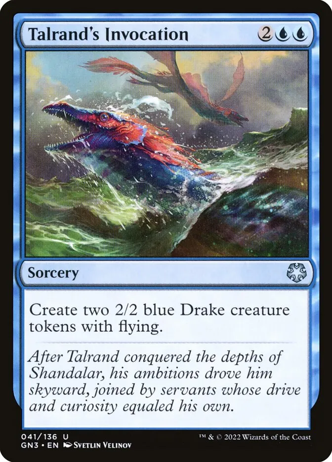 2022 Game Night: Free-for-All Talrand's Invocation uncommon #41 uncommon card image