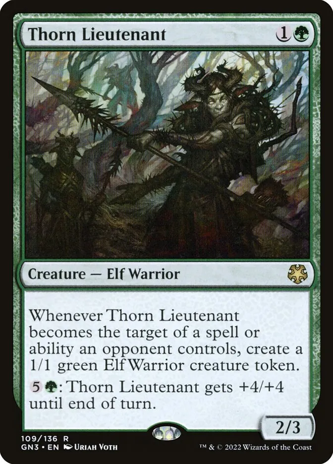 2022 Game Night: Free-for-All Thorn Lieutenant #109 rare card image