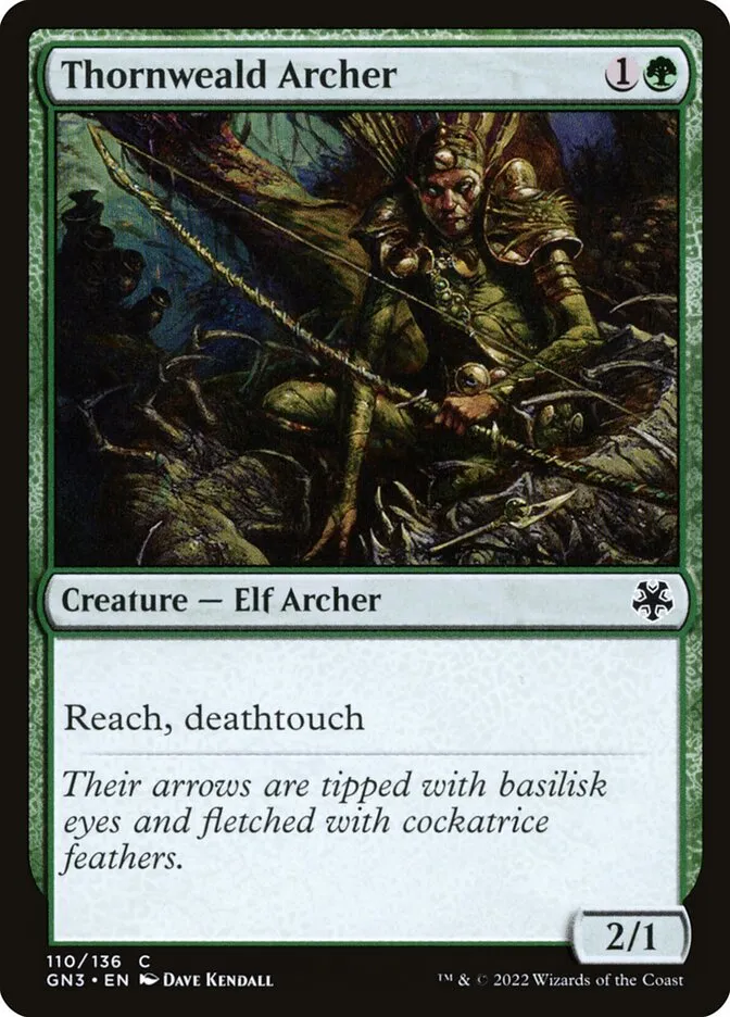 2022 Game Night: Free-for-All Thornweald Archer #110 common card image