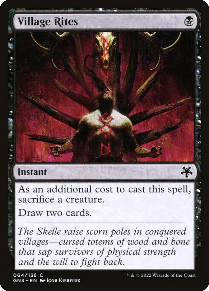 2022 Game Night: Free-for-All Village Rites #64 common card image