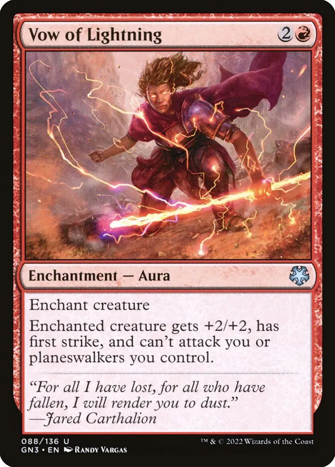 2022 Game Night: Free-for-All Vow of Lightning #88 uncommon card image