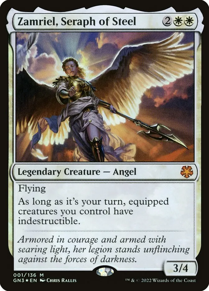 2022 Game Night: Free-for-All Zamriel, Seraph of Steel mythic #1 mythic card image