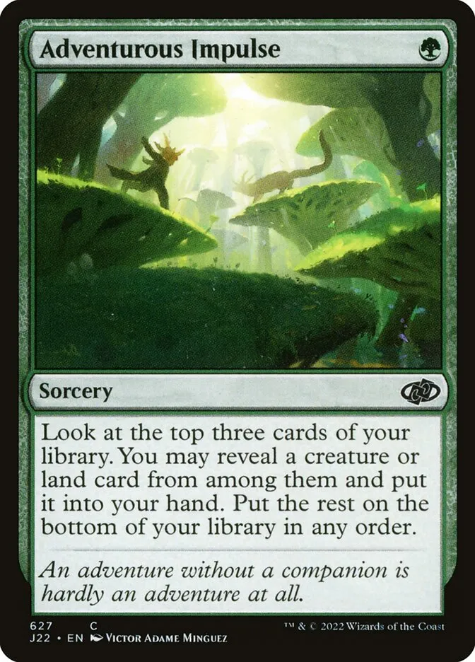 2022 Jumpstart 2022 Adventurous Impulse common #627 common card image