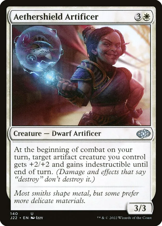 2022 Jumpstart 2022 Aethershield Artificer uncommon #140 uncommon card image