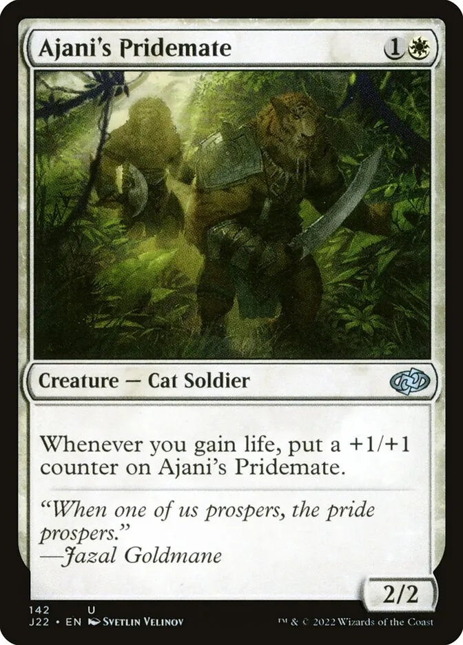 2022 Jumpstart 2022 Ajani's Pridemate #142 uncommon card image