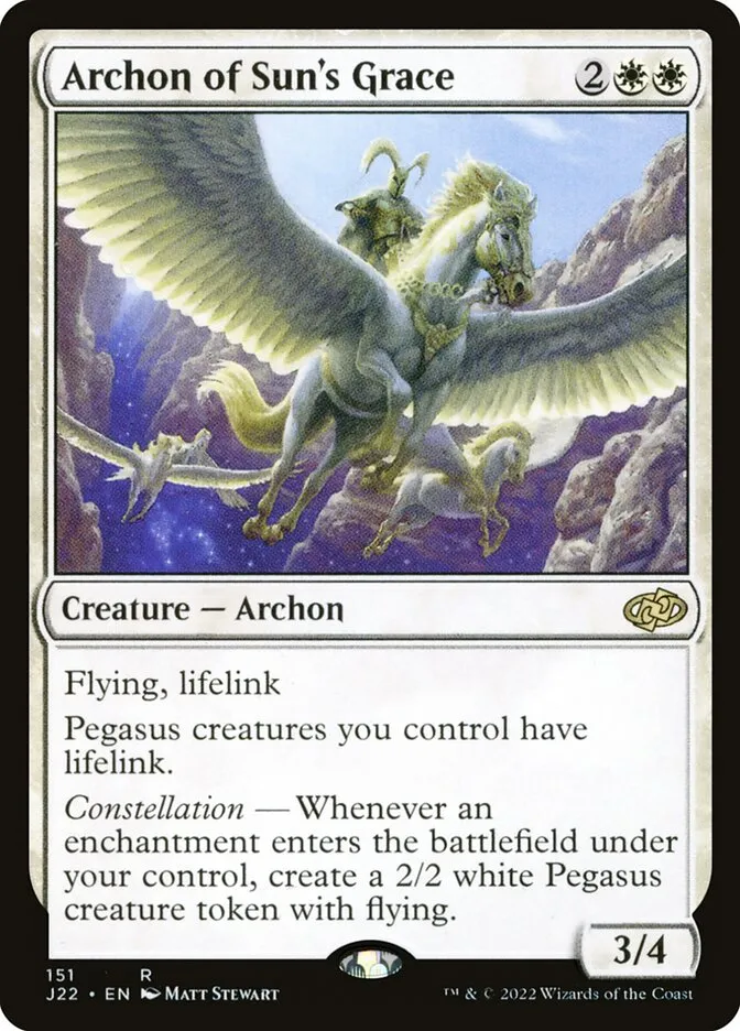 2022 Jumpstart 2022 Archon of Sun's Grace #151 rare card image