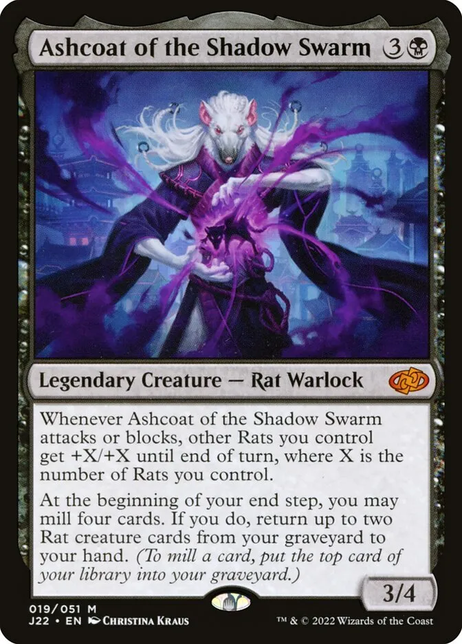 2022 Jumpstart 2022 Ashcoat of the Shadow Swarm #19 mythic card image