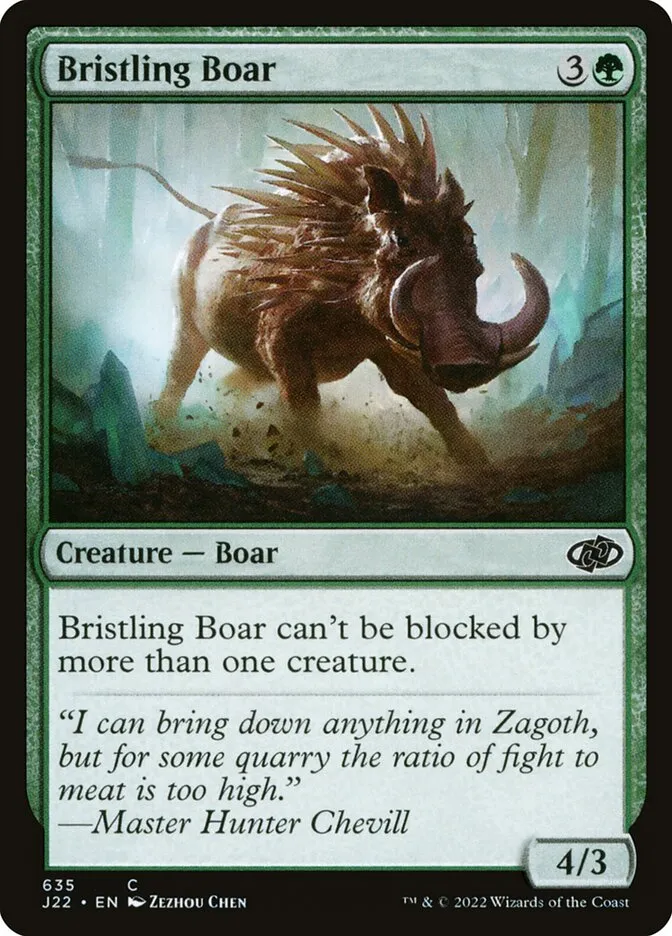 2022 Jumpstart 2022 Bristling Boar #635 common card image