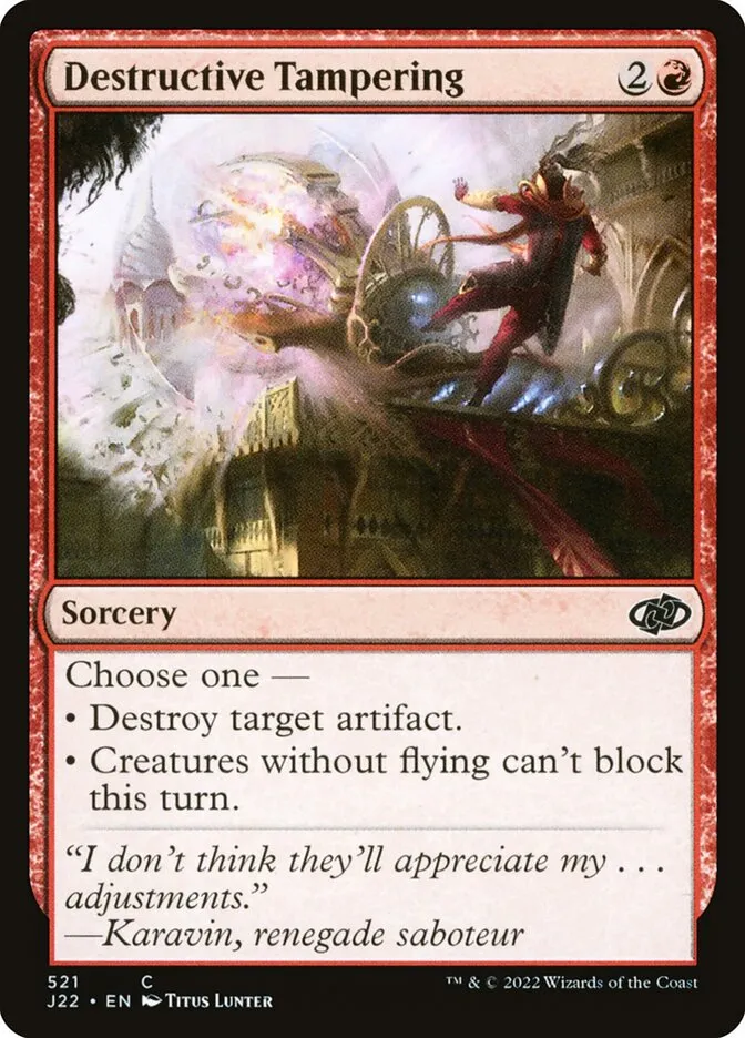 2022 Jumpstart 2022 Destructive Tampering common #521 common card image