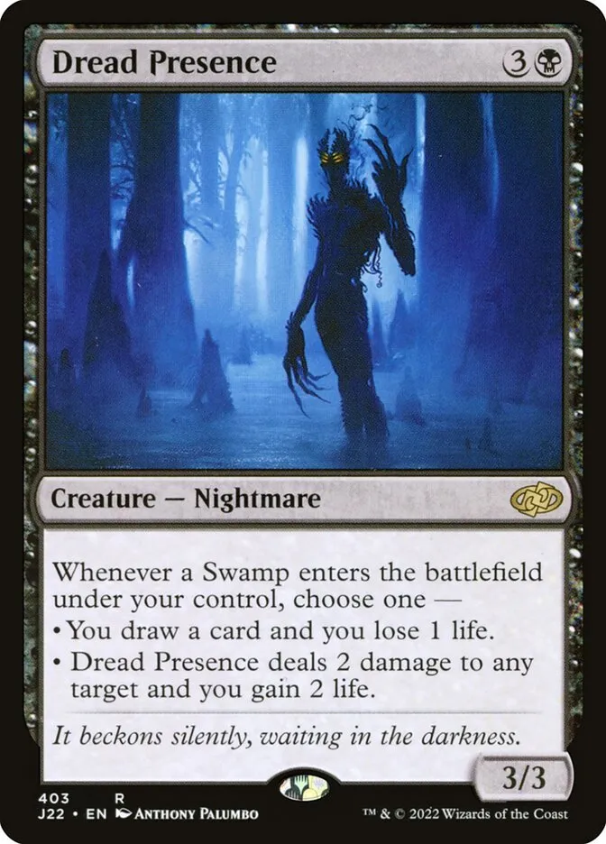 2022 Jumpstart 2022 Dread Presence #403 rare card image