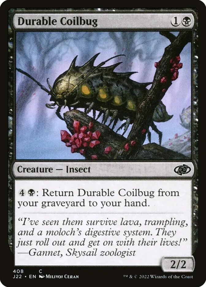 2022 Jumpstart 2022 Durable Coilbug common #408 common card image