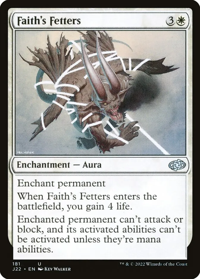 2022 Jumpstart 2022 Faith's Fetters #181 uncommon card image