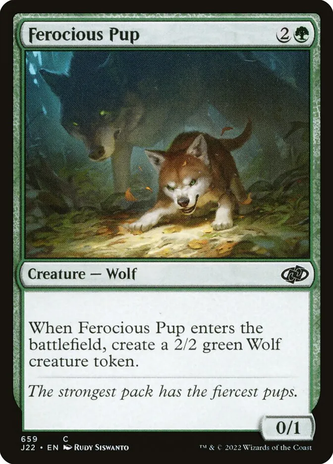 2022 Jumpstart 2022 Ferocious Pup common #659 common card image