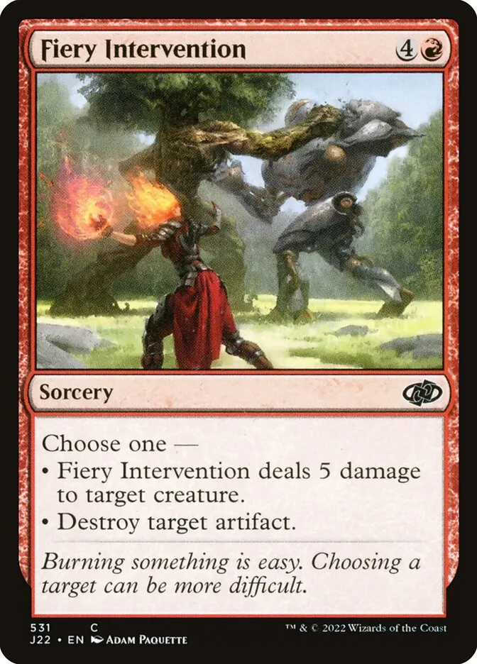 2022 Jumpstart 2022 Fiery Intervention common #531 common card image