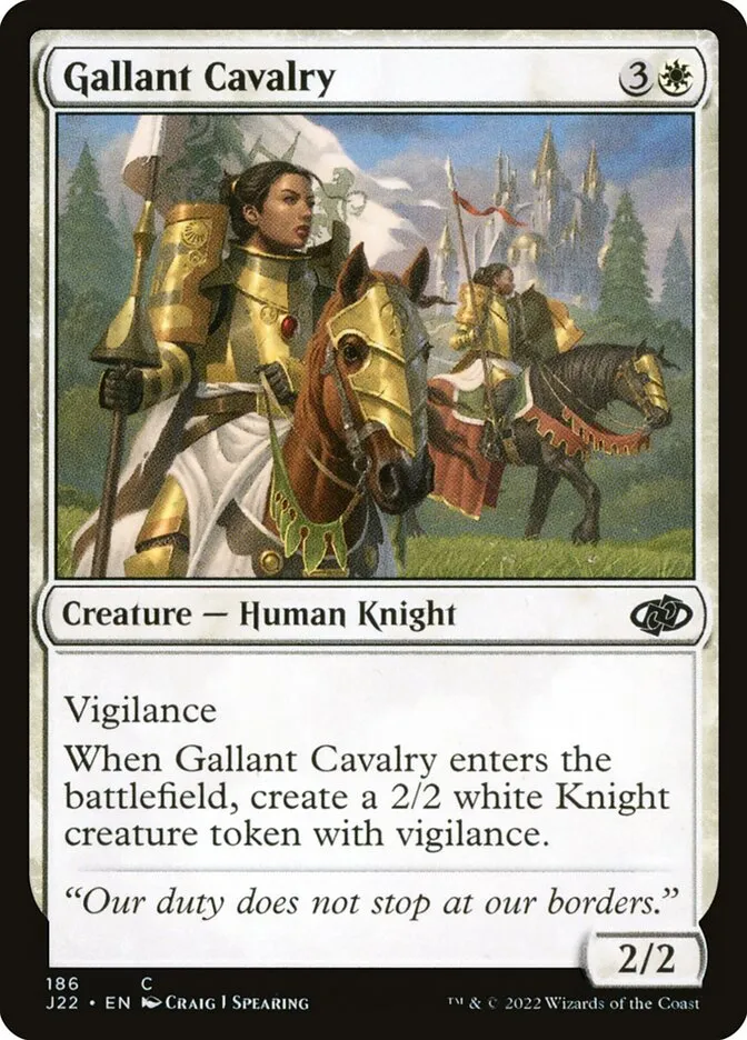 2022 Jumpstart 2022 Gallant Cavalry common #186 common card image