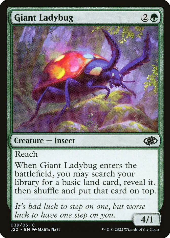 2022 Jumpstart 2022 Giant Ladybug common #39 common card image