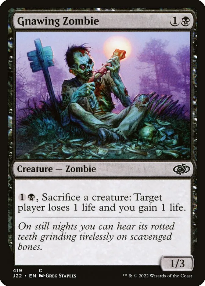 2022 Jumpstart 2022 Gnawing Zombie #419 common card image