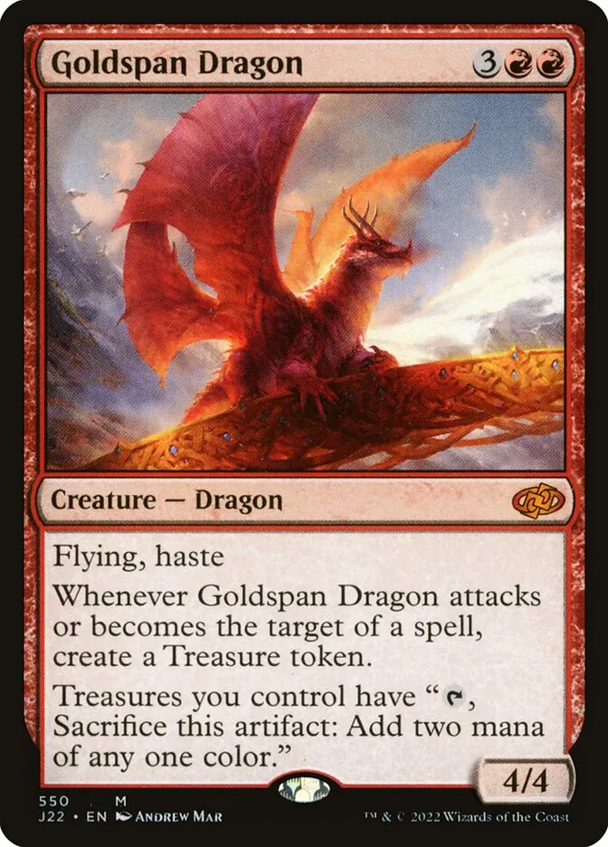 2022 Jumpstart 2022 Goldspan Dragon #550 mythic card image