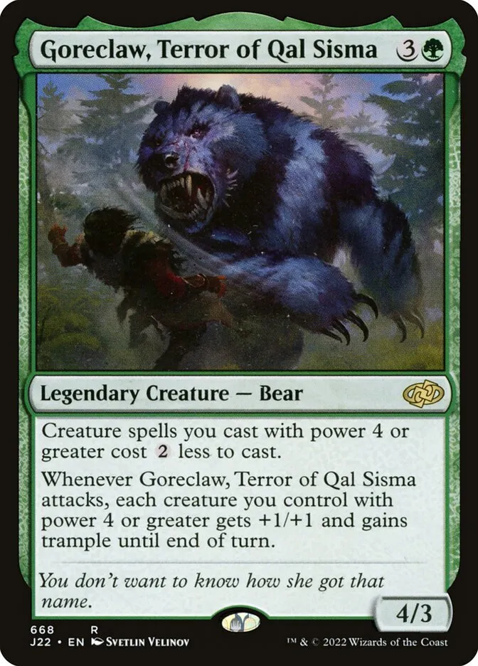 2022 Jumpstart 2022 Goreclaw, Terror of Qal Sisma #668 rare card image