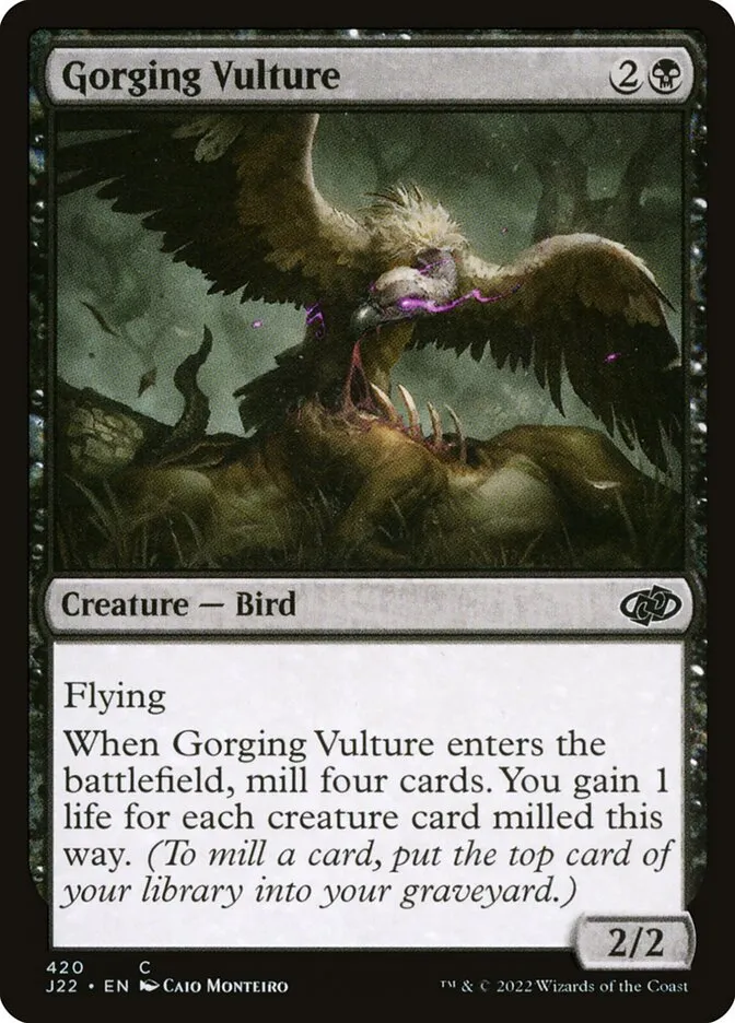 2022 Jumpstart 2022 Gorging Vulture #420 common card image