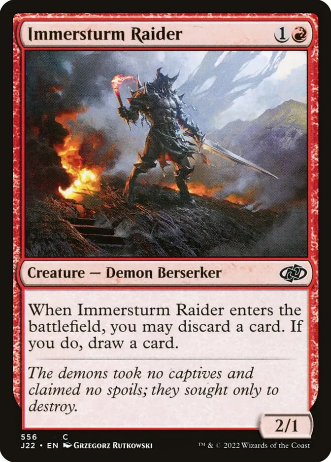 2022 Jumpstart 2022 Immersturm Raider common #556 common card image
