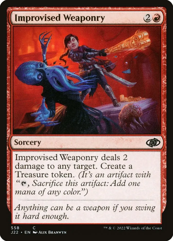 2022 Jumpstart 2022 Improvised Weaponry #558 common card image