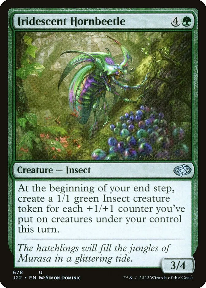 2022 Jumpstart 2022 Iridescent Hornbeetle #678 uncommon card image